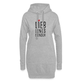 Lieblingsmensch - Hoodie-Kleid - Grau meliert - Vorne