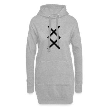 Fertilité d’Ingwaz - Sweat-shirt à capuche long Femme - gris chiné - Devant