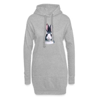 Lapin - Pas seulement à Pâques - Sweat-shirt à capuche long Femme - gris chiné - Devant