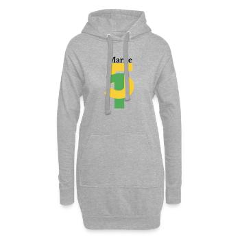 Marne - Sweat-shirt à capuche long Femme - gris chiné - Devant