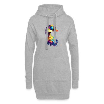 Gans Süße Gänseküken Gans Küken Ente Kleine Gänse - Hoodie-Kleid - Grau meliert - Vorne
