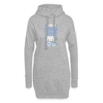 Berger allemand chiens papa - Sweat-shirt à capuche long Femme - gris chiné - Devant