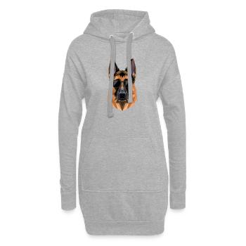 Les chiens bergers allemands adorent les chiens bergers allemands - Sweat-shirt à capuche long Femme - gris chiné - Devant