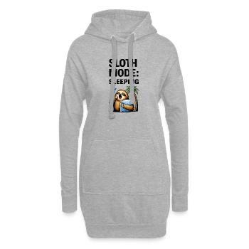 Schläfrige Faultier-Palmnacht - Hoodie-Kleid - Grau meliert - Vorne