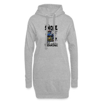 1477_i_dont_snore-M_TRUCK - Sweat-shirt à capuche long Femme - gris chiné - Devant