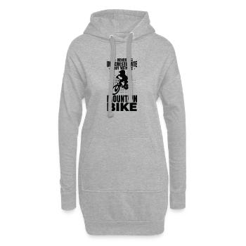 Mountainbike Junge - Hoodie-Kleid - Grau meliert - Vorne