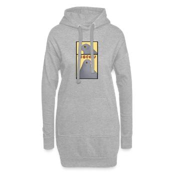 Taubenduo in Panels - Hoodie-Kleid - Grau meliert - Vorne