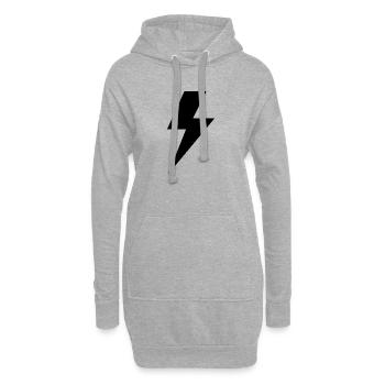Blitzeinschlag - Hoodie-Kleid - Grau meliert - Vorne
