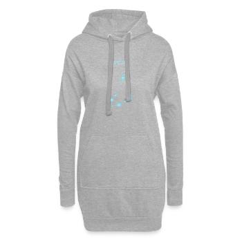 Steinbock Tierkreiszeichen Stern Sternbild Blau - Hoodie-Kleid - Grau meliert - Vorne
