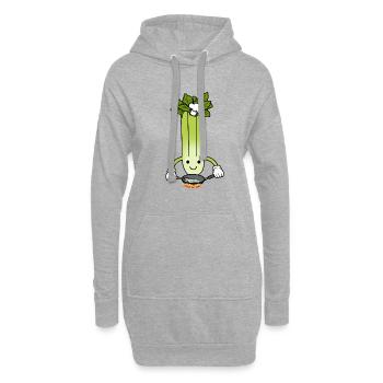 Sellerie Chef Ironisches Sprichwort: Lauchgemüse - Hoodie-Kleid - Grau meliert - Vorne