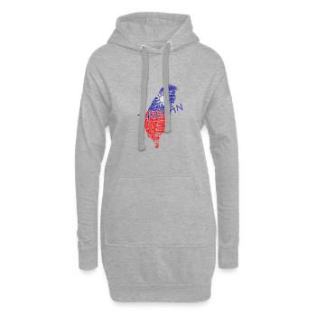 Taiwan - Hoodie-Kleid - Grau meliert - Vorne