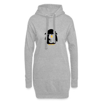 Pingouin Bonaparte / Pingouin Napoléon (2c) - Sweat-shirt à capuche long Femme - gris chiné - Devant