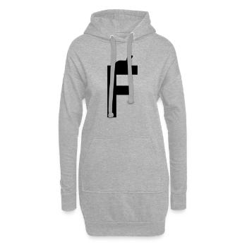 F furet/fouine - Sweat-shirt à capuche long Femme - gris chiné - Devant