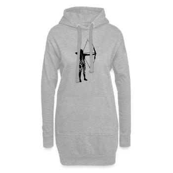 Archery female tribal de - Hoodie-Kleid - Grau meliert - Vorne