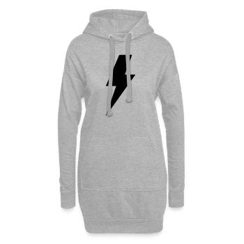 Rock Pfeil Blitz T-Shirt - Hoodie-Kleid - Grau meliert - Vorne