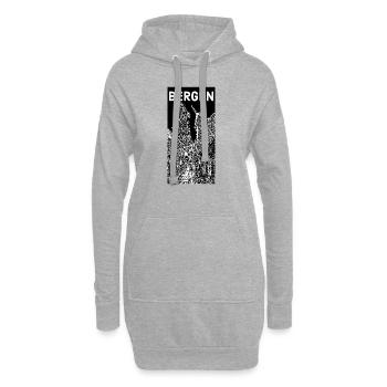 Bergen - Sweat-shirt à capuche long Femme - gris chiné - Devant