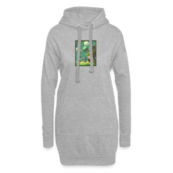 Une vie imaginaire - Sweat-shirt à capuche long Femme - gris chiné - Devant