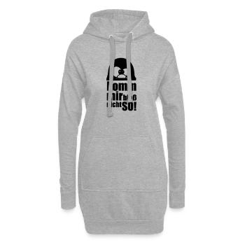 Pinguin Fun Spruch Geschenk Tier lustig - Hoodie-Kleid - Grau meliert - Vorne