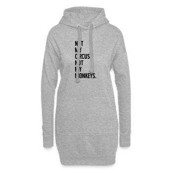 Not my circus, not my monkeys - Hoodie-Kleid - Grau meliert - Vorne