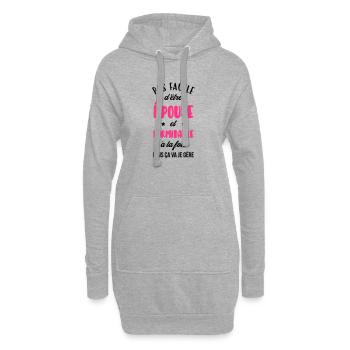 Ehe Hochzeit Liebe Paar Ehemann Frau Braut Love - Hoodie-Kleid - Grau meliert - Vorne