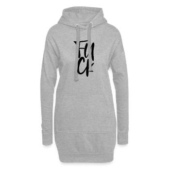 Fuck - Hoodie-Kleid - Grau meliert - Vorne