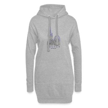 Cathédrale d’Aix-la-Chapelle, Aix-la-Chapelle, Allemagne - Sweat-shirt à capuche long Femme - gris chiné - Devant