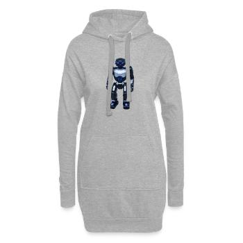 Robot - Sweat-shirt à capuche long Femme - gris chiné - Devant