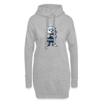 Ours polaire Ours polaire Teddy Automne Hiver Tenue - Sweat-shirt à capuche long Femme - gris chiné - Devant