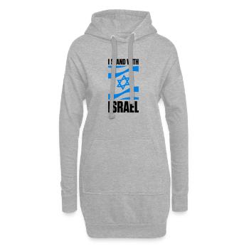 Stand With Israel Jerusalem Tel Aviv Davidstern - Hoodie-Kleid - Grau meliert - Vorne