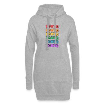Rainbow LGBTQ - Sweat-shirt à capuche long Femme - gris chiné - Devant