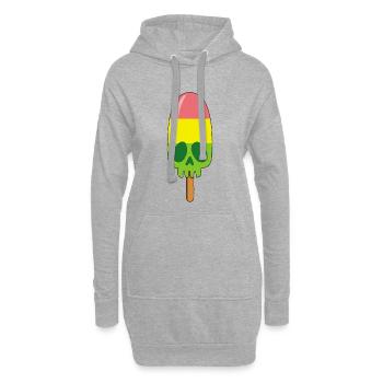 Crâne de crème glacée - Hoodie Dress - heather grey - Front
