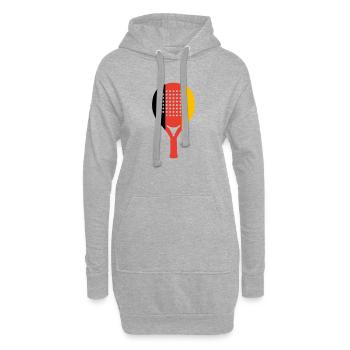 Padel-Deutschland - Hoodie-Kleid - Grau meliert - Vorne