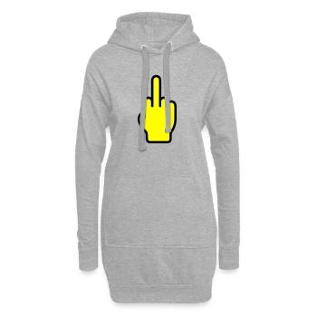 Icône du majeur - Sweat-shirt à capuche long Femme - gris chiné - Devant