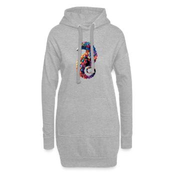 Pangolin Schuppentier Tannenzapfentier Pangoline - Hoodie-Kleid - Grau meliert - Vorne