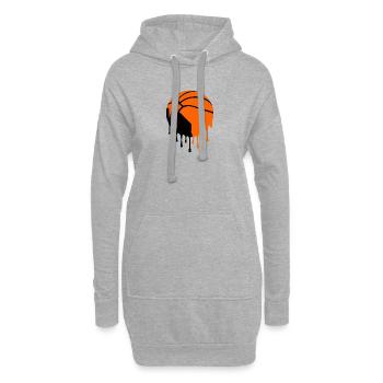 Art de rue dégoulinant de basket - Sweat-shirt à capuche long Femme - gris chiné - Devant