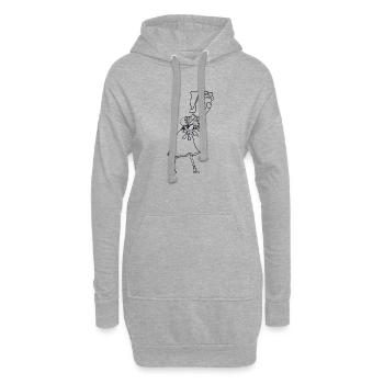 SERBSKA JANKA - kontur - - Hoodie-Kleid - Grau meliert - Vorne