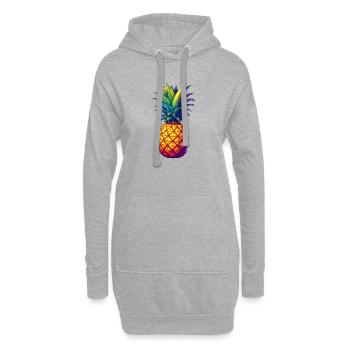 Ananas - Sweat-shirt à capuche long Femme - gris chiné - Devant