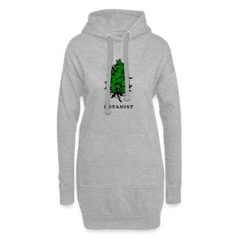 Botaniker. Bud Silhouette - Hoodie-Kleid - Grau meliert - Vorne