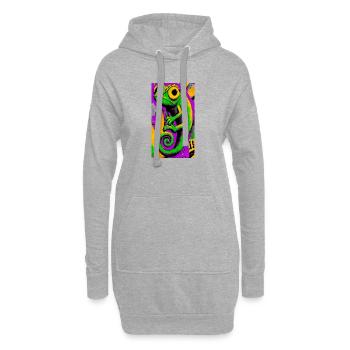 Chamäleon - Hoodie-Kleid - Grau meliert - Vorne