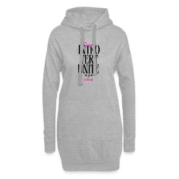Introvert Unite - Hoodie-Kleid - Grau meliert - Vorne