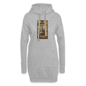 Der Bürohengst – zwischen Kaffee und Kalender - Hoodie-Kleid - Grau meliert - Vorne
