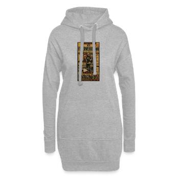 Der Feuerwehrmann – bereit, wenn andere rauswollen - Hoodie-Kleid - Grau meliert - Vorne
