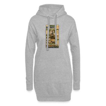 Der Bayer – Fest verwurzelt, Brezel und Bier - Hoodie-Kleid - Grau meliert - Vorne