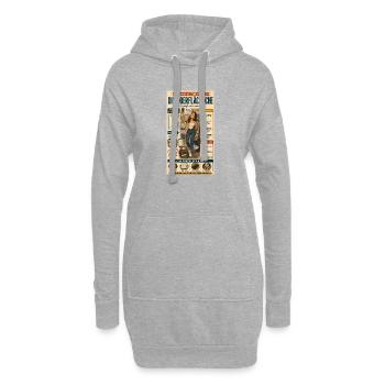 Die Oberflächliche – Denken darf tiefer gehen - Hoodie-Kleid - Grau meliert - Vorne