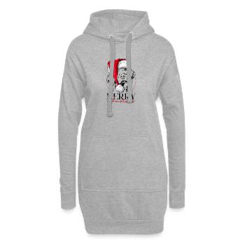 Santa MAGYAR VIZSLA Joyeux Noël Chiens Wilsigns - Sweat-shirt à capuche long Femme - gris chiné - Devant