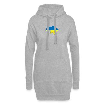 Ukraine - Hoodie-Kleid - Grau meliert - Vorne