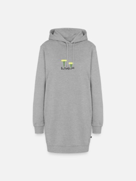Butterblume - Hoodie-Kleid - Grau meliert