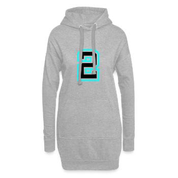 Symbole à 2 chiffres - Sweat-shirt à capuche long Femme - gris chiné - Devant