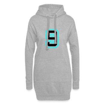Symbole à 9 chiffres - Sweat-shirt à capuche long Femme - gris chiné - Devant