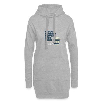 Jésus a transformé l’eau en vin - Funny Christian - Sweat-shirt à capuche long Femme - gris chiné - Devant